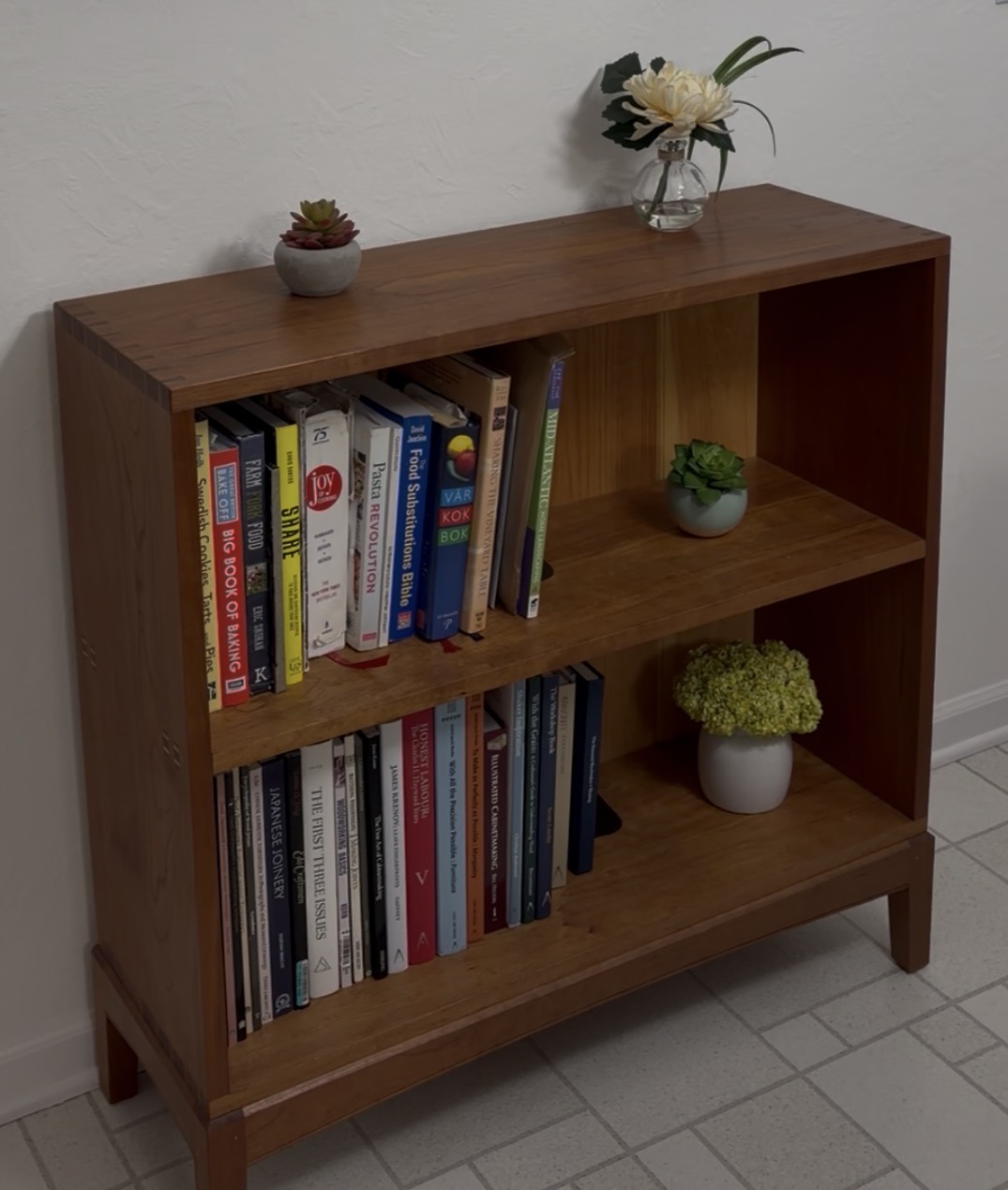 Bookshelf in cherry from WVU arboretum
